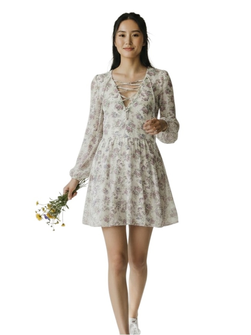 Altar’d State Floral Peasant Mini Dress